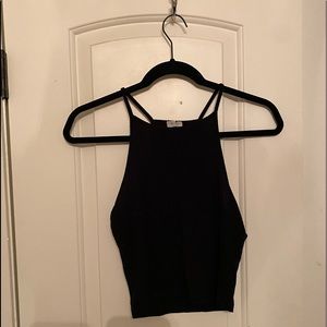 BRANDY MELVILLE BLACK HALTER TOP